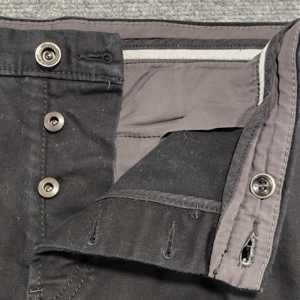 DIESEL MEN'S SLIM CHINO BLACK BUTTON FLY BELT LOOPED PANTS MEN'S SIZE 40W x 30L - Picture 5 of 16